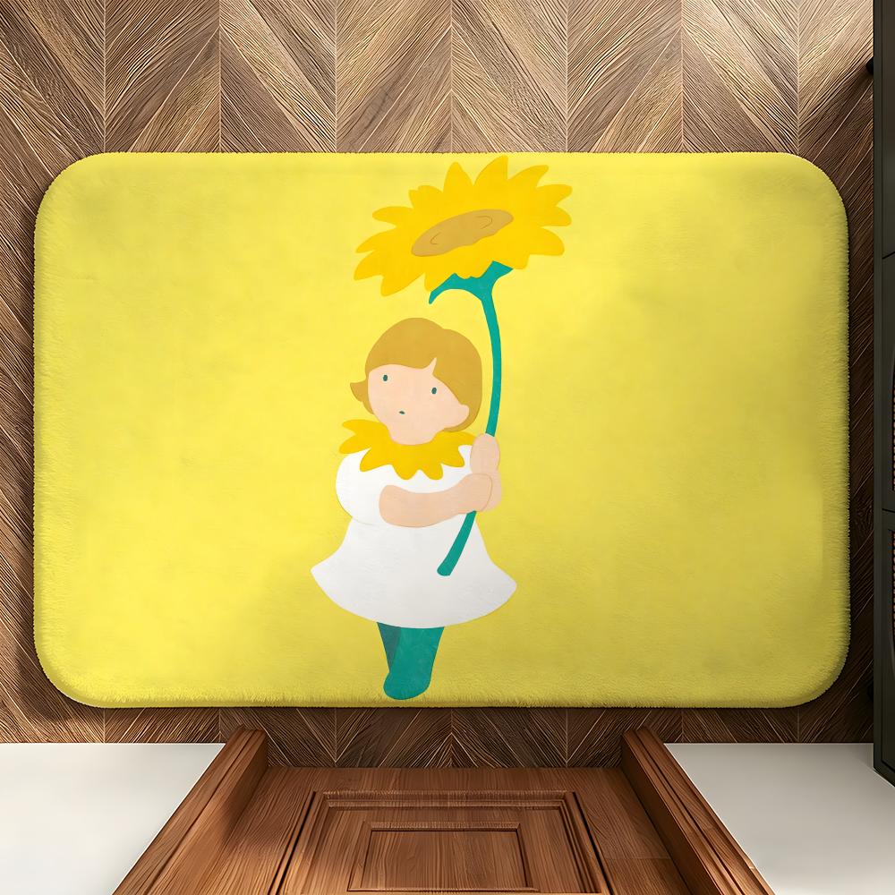 Character A-Aoyama K-Kazuyo Floor Mat Soft Flannel Entrance Door Mat Non Slip Absorbent Bathroom Bedroom Floor Rug