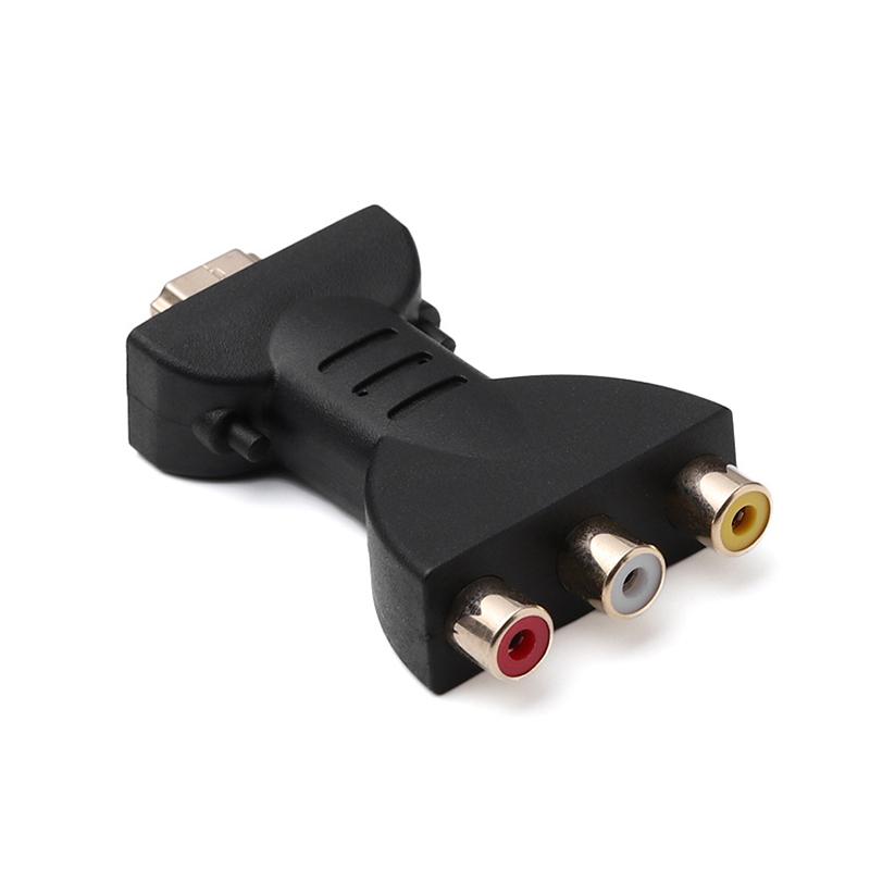 HDMI-compatible Gold-plated to AV Audio Adapter HDMI-compatible to VGA Splitter for HDTV DVD Projector