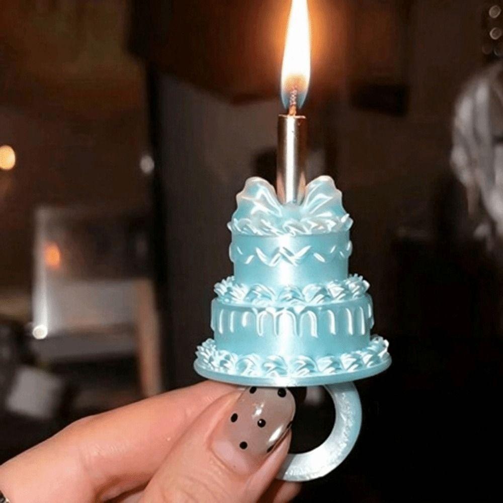 European Style Cake Ring Candle Holder Silk Finish Mini Cake Candle Ring Birthday Cake Decoration