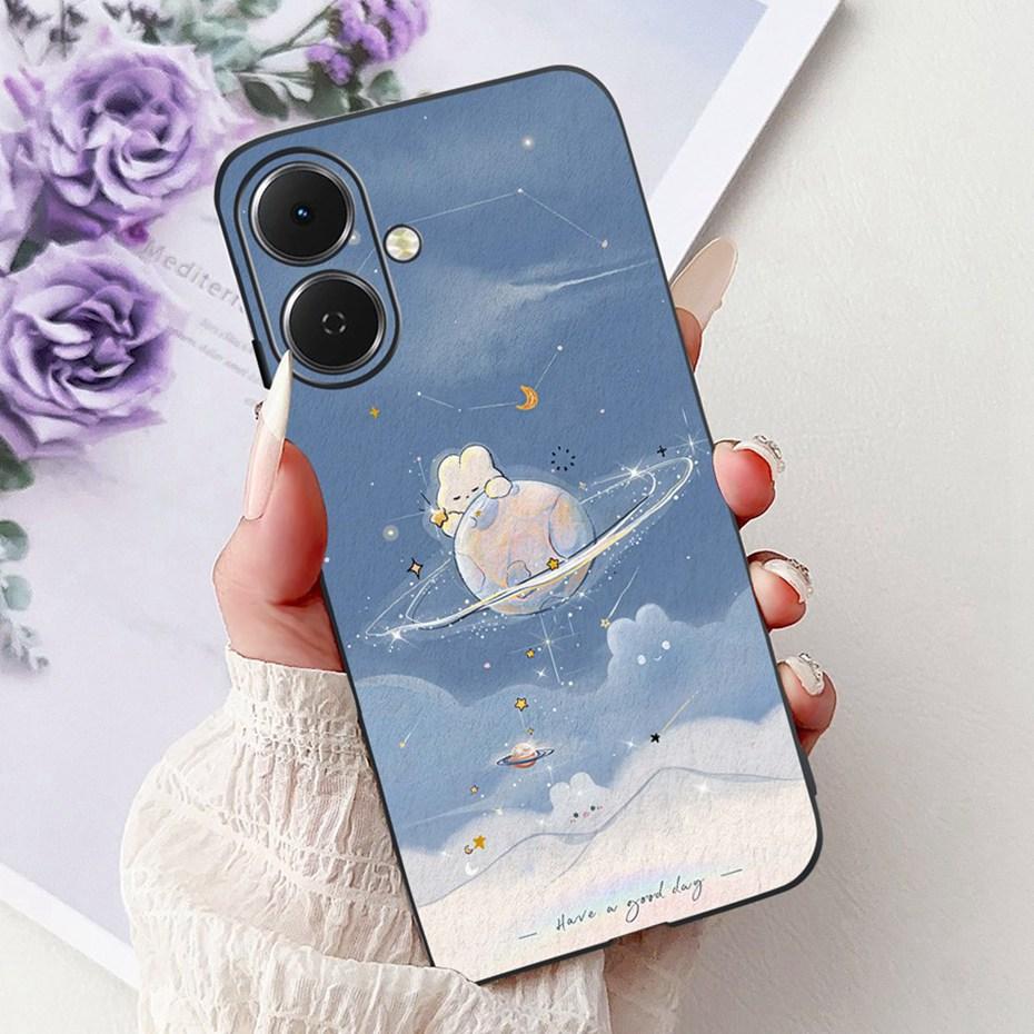 Cute Painting Phone Case For Tecno Spark Go 2 2025 Soft Silicone TPU Back Cover For Tecno Spark Go2 KM4 Cases Bumpers