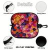 2D-Colorful Mosaic Flower Pattern Protective Sunglasses Case, Soft PU Leather Eyeglasses Storage Pouch, Portable Travel Eyewear Bag Holder for Women