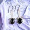 Драгоценный камень Черный Турмалин 925 Проба Серебро Ювелирные изделия Ручной работы Бохо Серьги 2.00" EE-36-20