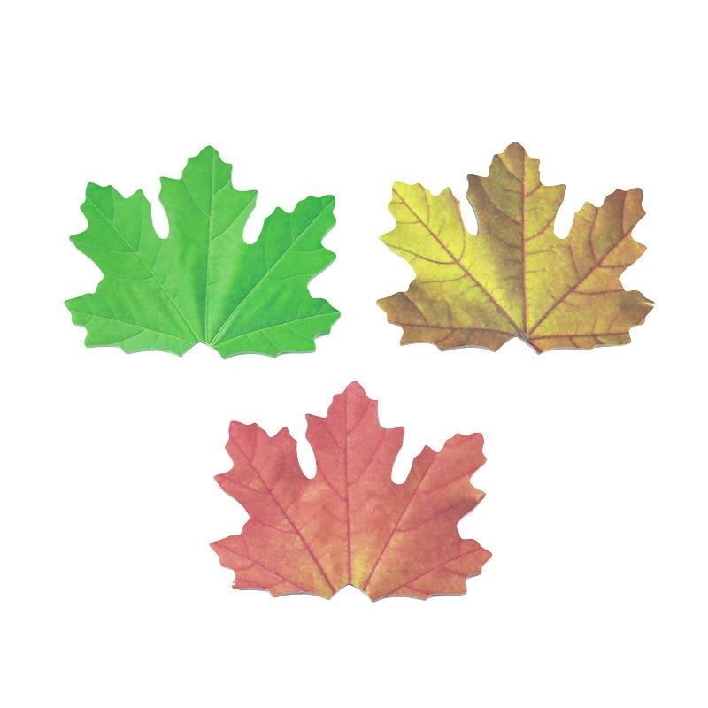 1 шт., милые кленовые листья, липкие заметки, канцелярские наклейки, блокнот-планировщик