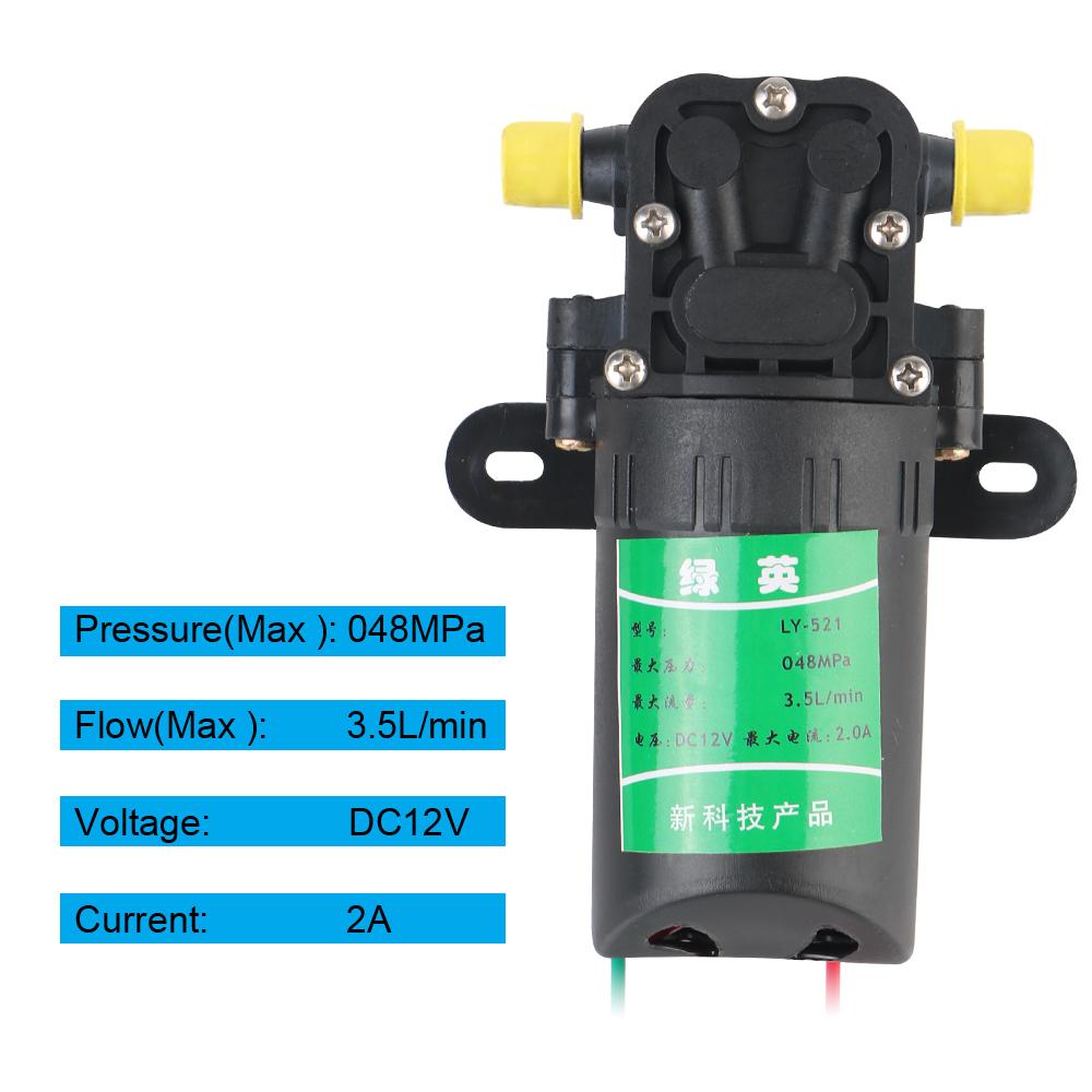 Сельскохозяйственный электрический водяной насос, прочный 3,5 л/мин, микромембранный распылитель воды высокого давления, автомойка, аксессуары для опрыскивателя DC12V
