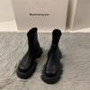 Fashion 2024 Autumn Chunky Women Ankle Boots Fashion Zippers Square Head Thick Bottom Shoes Ladies Elegant Morder Short Boot Goth Shoe