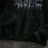 S~3XL Harajuku Gothic Hoodies Women Men Black Sweatwear Top Street Hip-hop Dark Black Hooded Sweater Women Thin Loose Long Sleeved Top