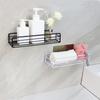 2Pcs Floating Shelves Wall Mounted Storage Rust-proof And Easy To Clean with Black Metal Frame for Bathroom Bedroom Kitchen
