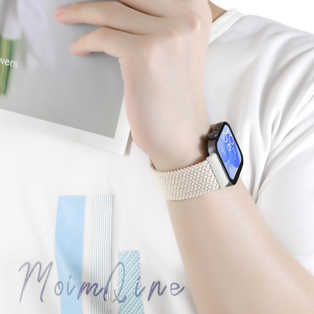 Нейлоновый плетеный ремешок с быстросъемным креплением, совместимый с Huawei Watch FIT 3/4/4 Pro, с магнитной застежкой
