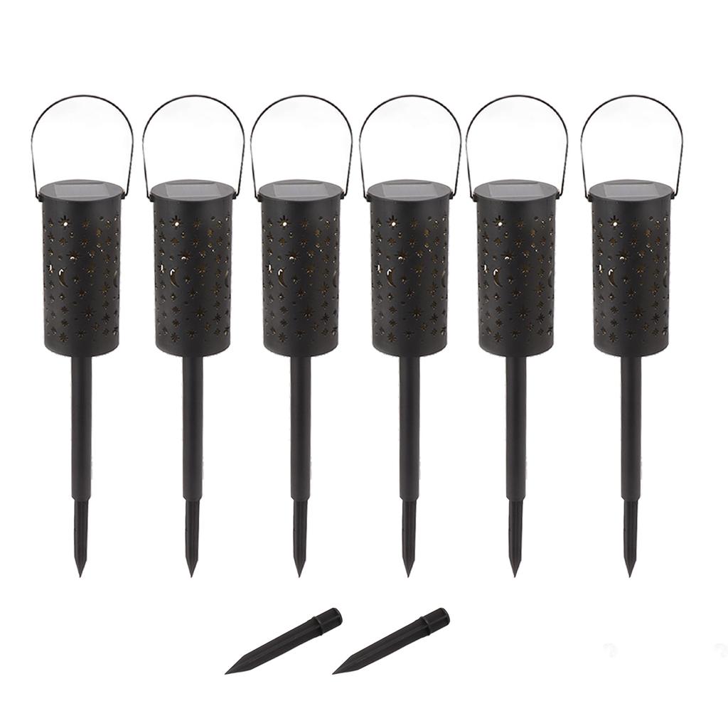 6 Sets LED Solar Garden Lamp Waterproof Light for Landscape Star Moon Ground Plug Lamp for Outdoor