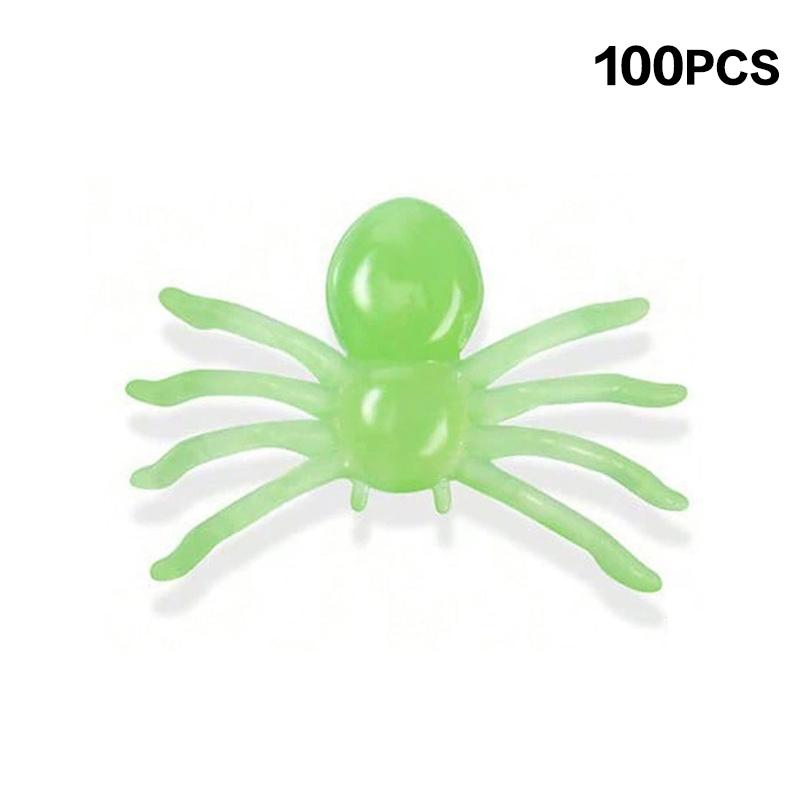 50/100 шт. Хэллоуин Пауки Украшения Маленькие Черные Пластиковые Пауки Дом с Привидениями Паук Украшение Симуляция Прикольная Игрушка