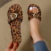 Fashion 2024 Women's Slipper Summer Flat Casual Home Fashion Low Price Leopard Print Color Hot Shoes Women Sandals Zapatos De Mujer