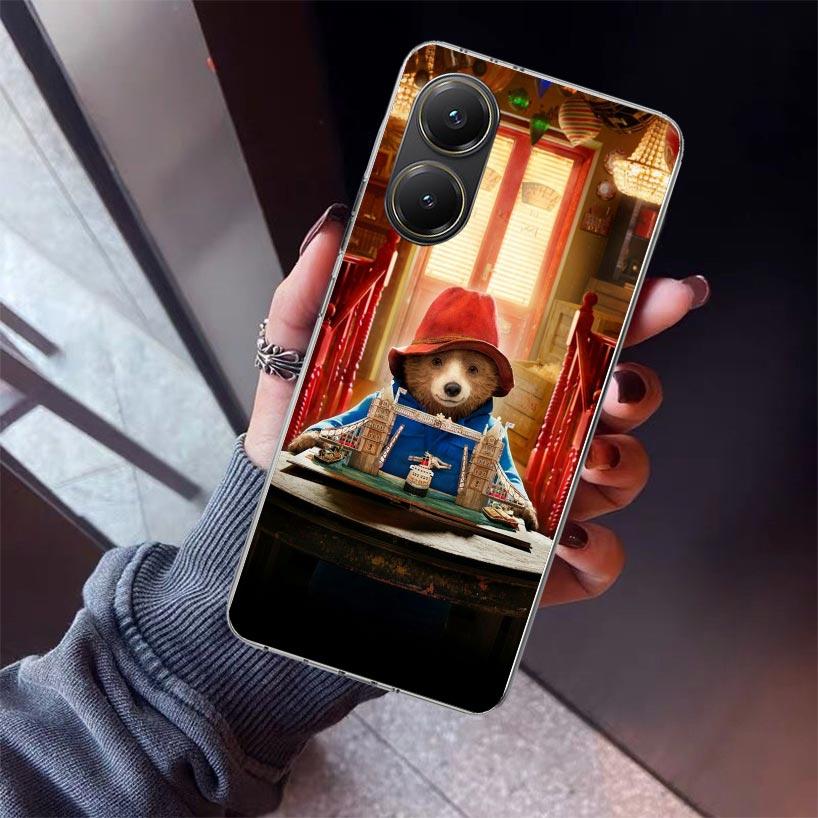 Cute P-PaddingtonS Bear Phone Case For Xiaomi Poco X7 X6 X5 Pro F7 Ultra Redmi 15C 15 13 13C 12 12C 10 10A 10C 9 9A 9C 9T Shell