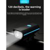 Luz delantera para bicicleta recargable USB con bocina para ciclismo nocturno de montaña