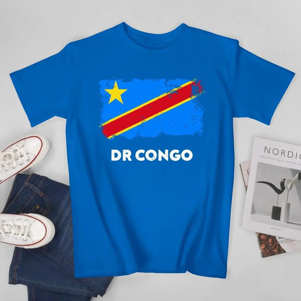 Unisex Unisex DR Congo Flag Democratic Republic Of Congo Formerly Zaire Tshirt Tees T Shirts WoUnisex Boys 100 Cotton TShirt