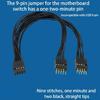 9Pin Motherboard Switcher Splitter Cable Computer Motherboard Extension Cable 9 Pin 1 Female to 2 Male Y Splitter