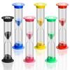 Set of 6 Small Sand Timer Hourglass Sandglass Sand Clock Timer 30sec, 1min, 2mins, 3mins, 5mins, 10mins, 8.8 Cm High
