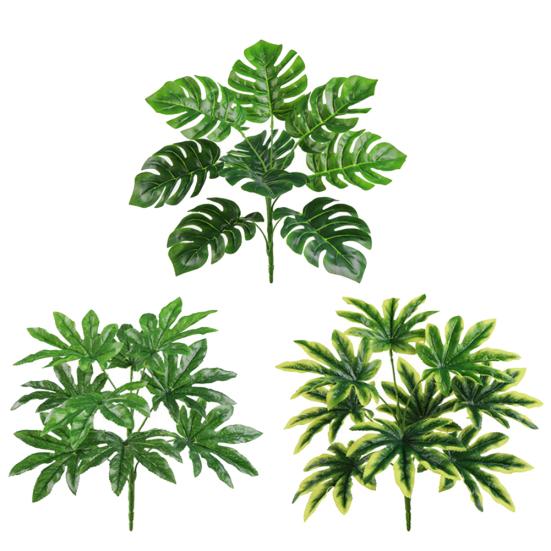 1шт искусственные пластиковые вечнозеленые растения поддельные листья деревьев зелень домашний декор