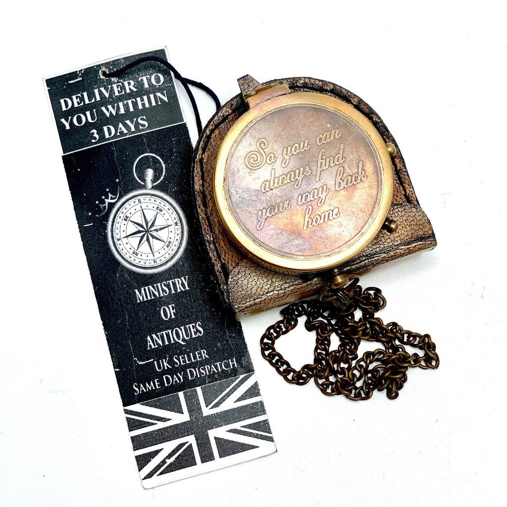 Pocket Compass Brass Nautical Compass, Handmade Compass, Christmas Gift, Gift for Husband, Gift for Her, Wedding Gift