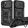 Чехол-подставка Military Grade Armor для iPhone 16 15 14 13 12 11 Pro Max Plus 15Pro i15 Магнитный автомобильный держатель с выдвижной крышкой камеры