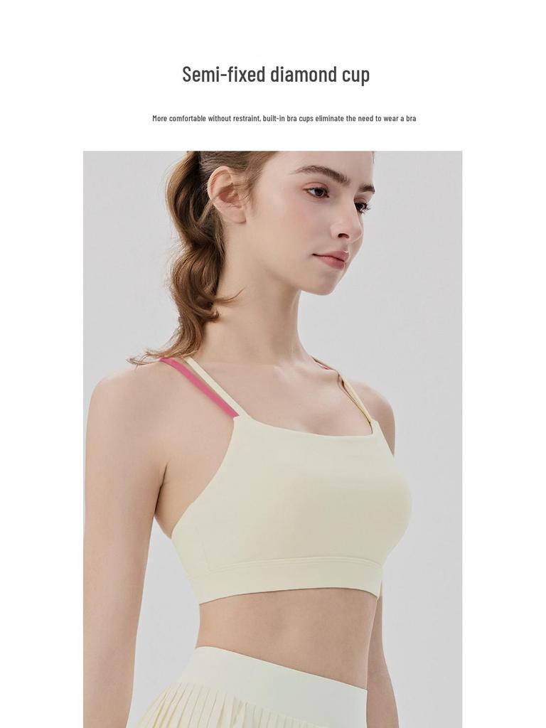 Женский спортивный бюстгальтер с влагоотводящими свойствами и мягкими лямками - Быстросохнущая майка для фитнеса, йоги, пилатеса и тенниса