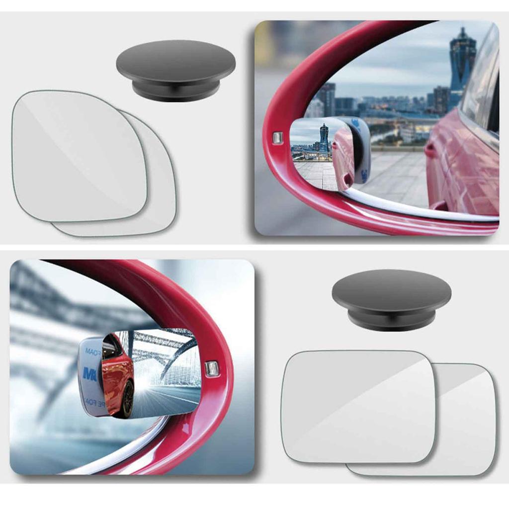 2 шт. круглая рамка, выпуклое зеркало для слепых зон, безопасное вождение, широкоугольное регулируемое на 360 градусов прозрачное зеркало заднего вида, автомобильные аксессуары