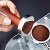 Пресс для кофейного порошка 51/53/58 мм Деревянная ручка С основанием из нержавеющей стали Для концентрированного эспрессо Прочный Кухонный