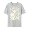 I Need a Huge COCKtail Adult Joke Funny Drinking Quote Vintage T Shirt Men Short Sleeve Tee Japan Style