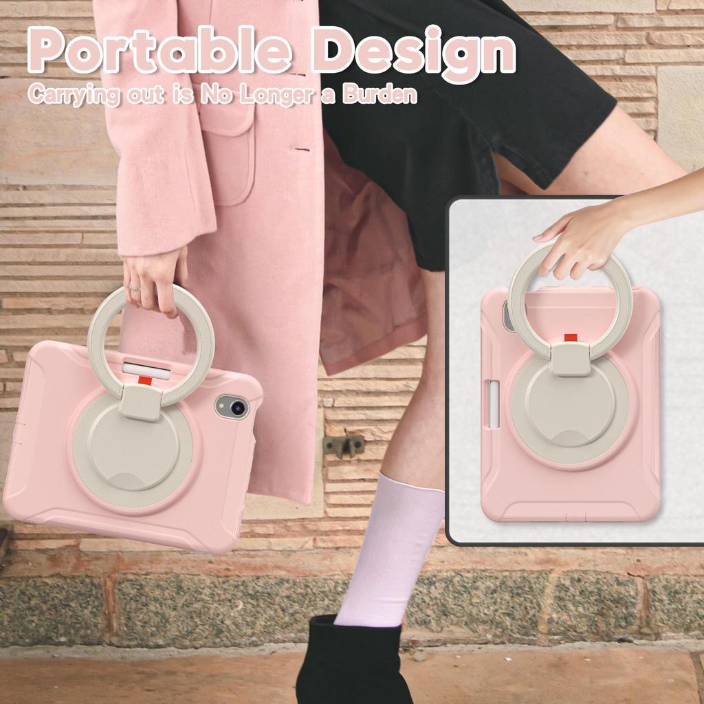 Защитный чехол для iPad Mini 6 с вращающейся подставкой и большой ручкой