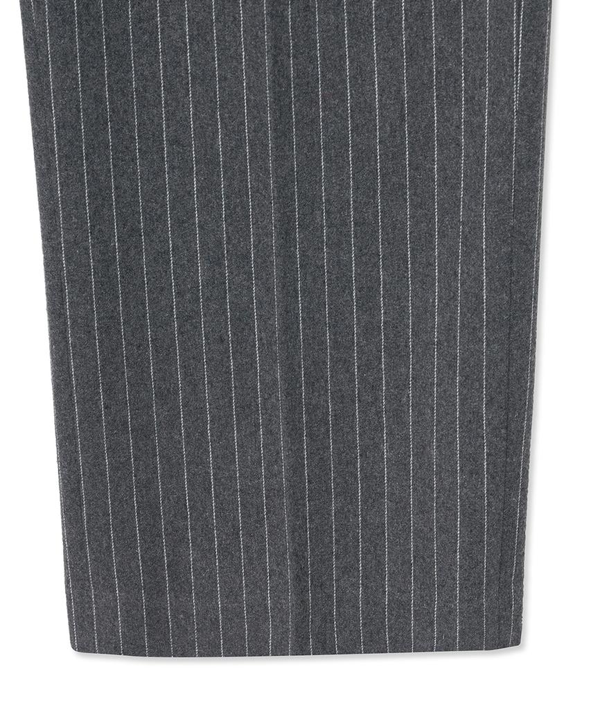NOIRER Classic Wide Straight Slacks (Stripe Grey)