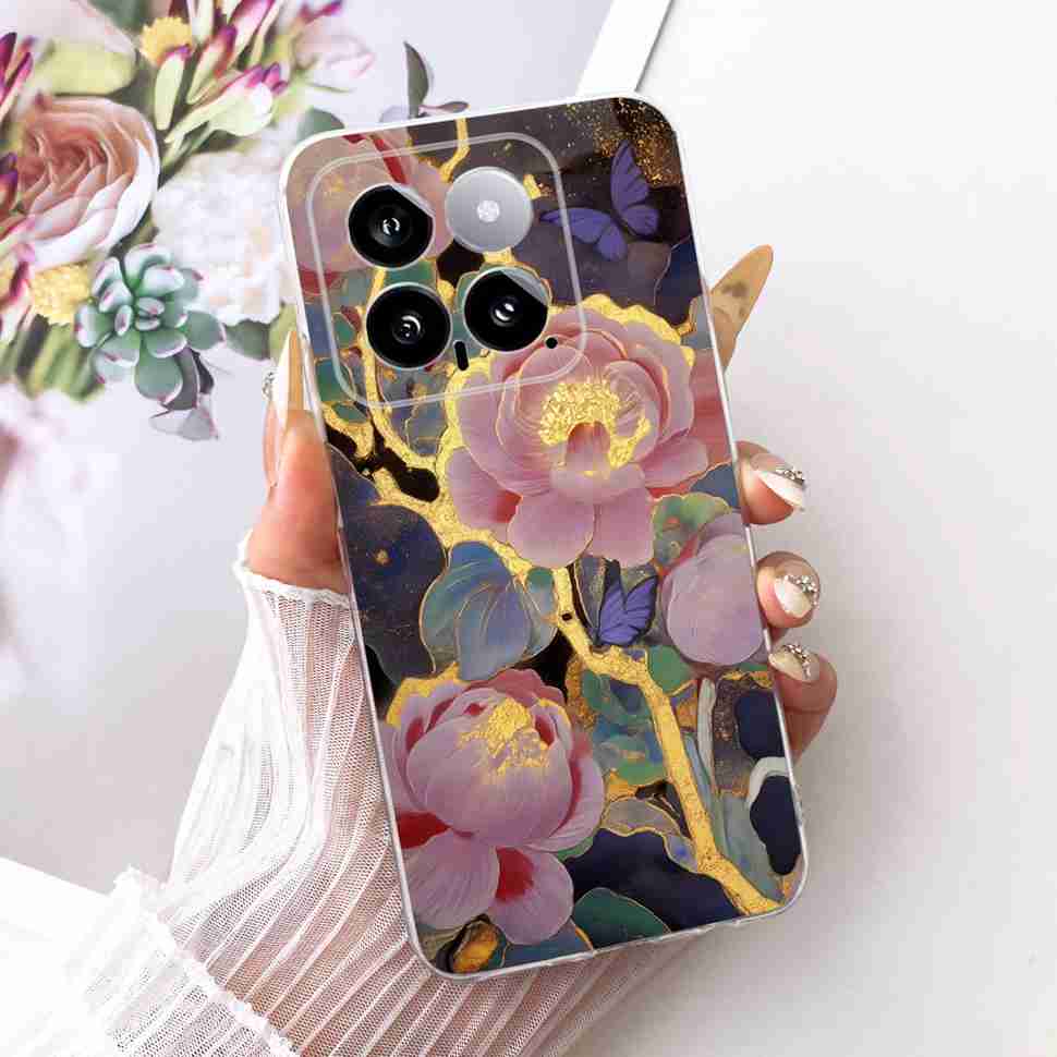 For Xiaomi Mi 14 5G 23127PN0CC Case Fashion Dragon Butterfly Silicone TPU Cover For Xiaomi Mi14 5G 6.36" 23127PN0CG Phone Shell