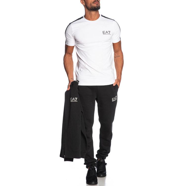 EMPORIO ARMANI T-Shirts Men's White Crew Neck Moderate Straight Fit 6GPT13-PJ20Z-1100