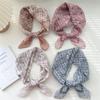 Cotton And Linen Small Square Scarf Silk Scarf Women'S Spring And Autumn New Style Artistic And Versatile Fashionable Temperament Headband Scarf