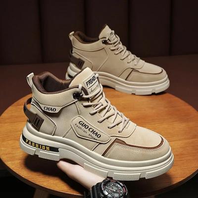 Мужские ботинки осень-зима мода высокие повседневные туфли удобные платформы до щиколотки спортивные тактические уличные надежные кроссовки