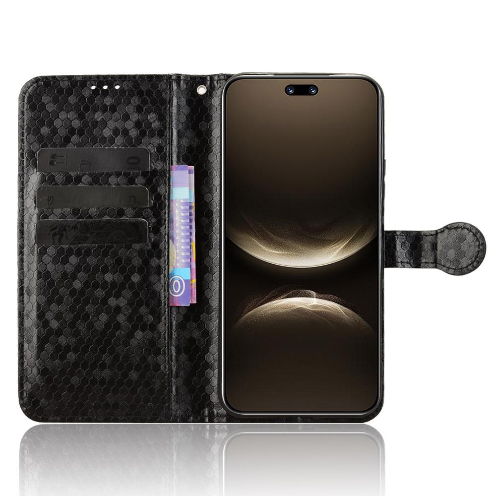 Чехол-кошелек для Huawei nova 14 Ultra 5G, тиснение точками, обложка для телефона из ПУ кожи с ремешком на запястье