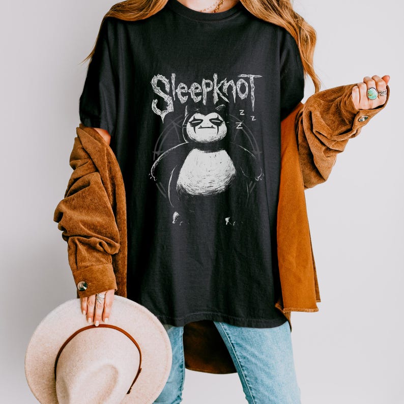 Смешная футболка с графическим принтом Snorlax X Sleepknot, хлопковая, аниме, манга, подарки, мужская, женская, унисекс, хлопковая футболка, летние топы
