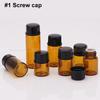 100pcs 1ml/2ml/3ml/5ml/10ml Empty Glass Orifice Reducer Bottles for Essential Oils Refillable Sample Vials Dropper Drop Dram