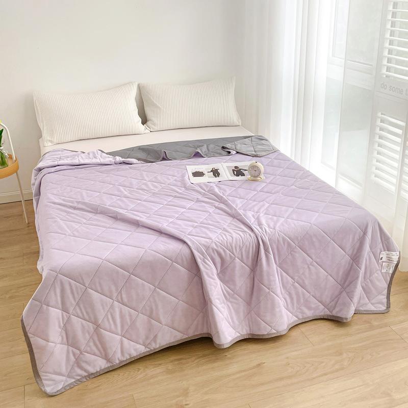 Прохладное летнее одеяло однотонное летнее одеяло из ледяного шелка односпальное и двуспальное машинная стирка подарок кондиционер тонкое одеяло