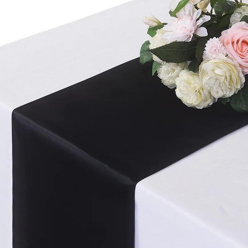 Атласная дорожка для стола 30 см X 275 см, свадебные принадлежности, рождественский домашний современный кофейный обеденный стол, роскошное украшение 12" X 108"