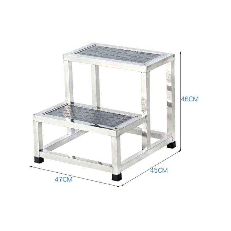 Нержавеющая сталь одинарная двухслойная подставка для ног лестница бытовая внутренняя двухступенчатая лестница больничная маленькая лестница стремянка табурет