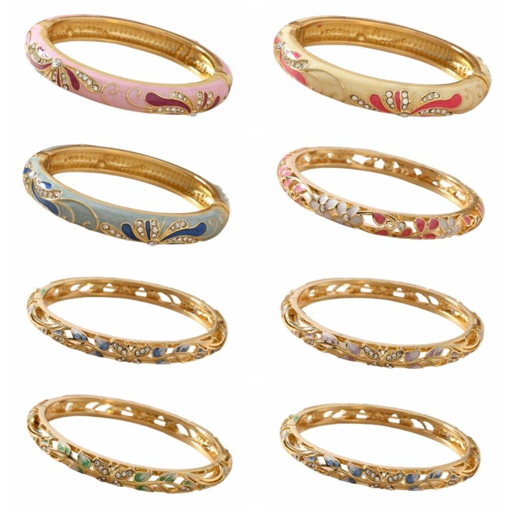 Traditional Vintage Cloisonne Bangle Enamel Women's Hand Bracelet Jewelry Gifts