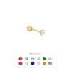 LLOYD Birthstone 3mm 14k Gold Piercing LPFC1023G