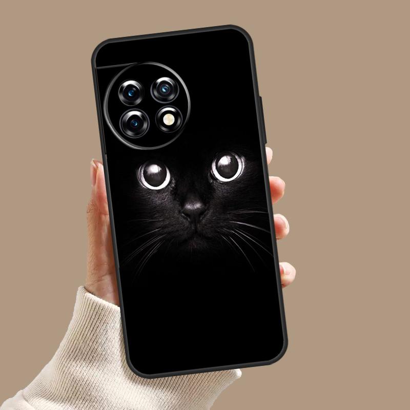 Черный кот Сверкающие глаза Чехол для OnePlus 12 11 9 10 Pro 12R 10R 9R 8T 10T Nord 3 2T N10 N20 N30 CE 2 Lite CE4 Обложка