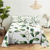 Green Leaves 0.9/1.2/1.5/1.8/2.0m Digital Printing Small Fresh Polyester Bed Sheet With Pillowcase Print Bedding Set