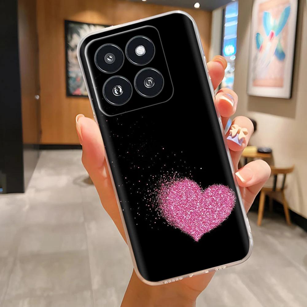 Чехол для Xiaomi 14 Pro Прозрачный Креативный Мягкий Силиконовый Чехлы для Телефона Для Xiaomi 14 Mi 14 Mi14 Задняя Крышка Для Xiaomi Mi14 Pro Чехлы