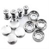 Silvery Chrome Anti-theft Screws Circular Number Plate Fixing Nut Trendy Frame Screws