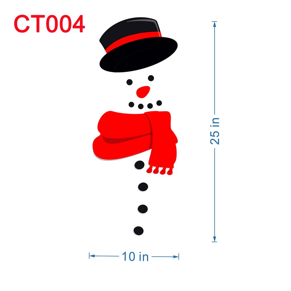 2024 New Christmas Snowman Expression Magnetic Refrigerator Sticker DIY Cartoon Garage Door Waterproof Wall Sticker Decoration