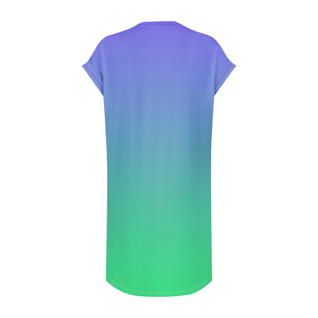 Женское повседневное летнее платье с круглым вырезом и коротким рукавом, футболка, платье, карман