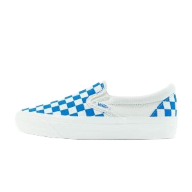Vans Mte Slip-On Reissue Checkerboard Slip-On Low Top Canvas Shoes Unisex Sneakers Blue White VN000CWA0H7