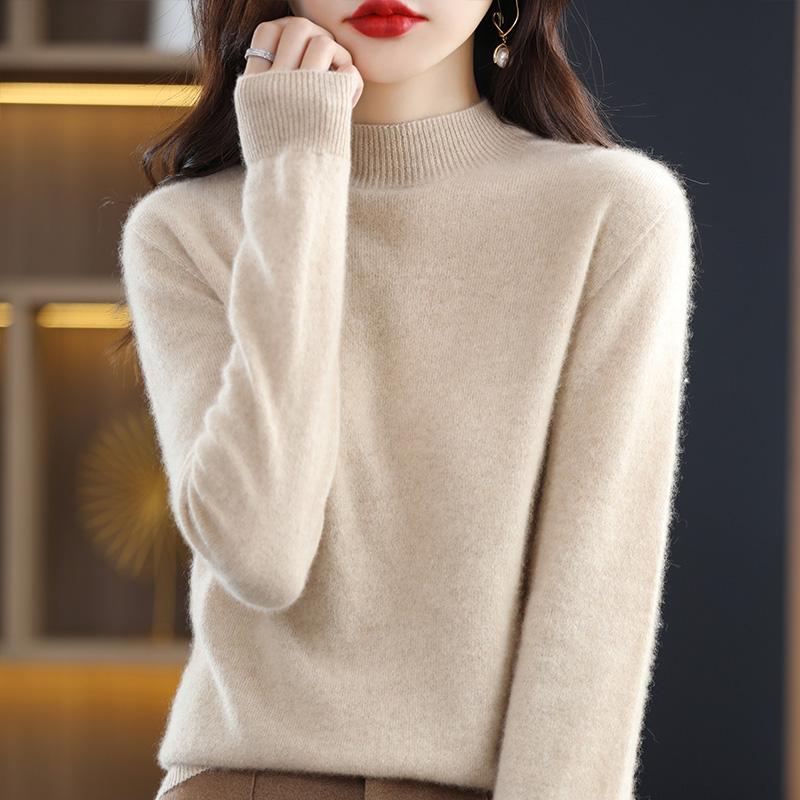 Женский свитер из 100% мериносовой шерсти, СОВРЕМЕННЫЙ НОВЫЙ зимний вязаный пуловер SAGA, осенний джемпер, женские вязаные топы с длинным рукавом