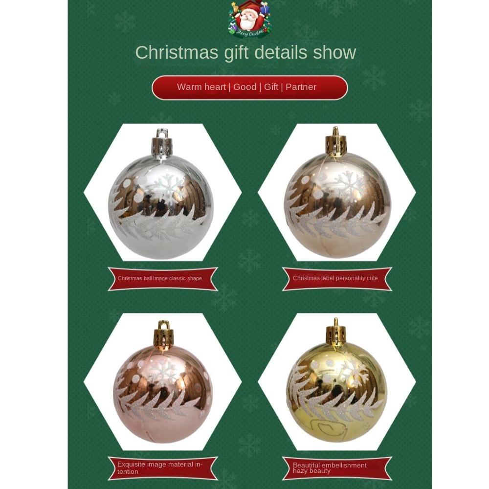 6 шт./кор. гальванизированные пластиковые шары рождественские подарочные коробки подвесные рождественские украшения